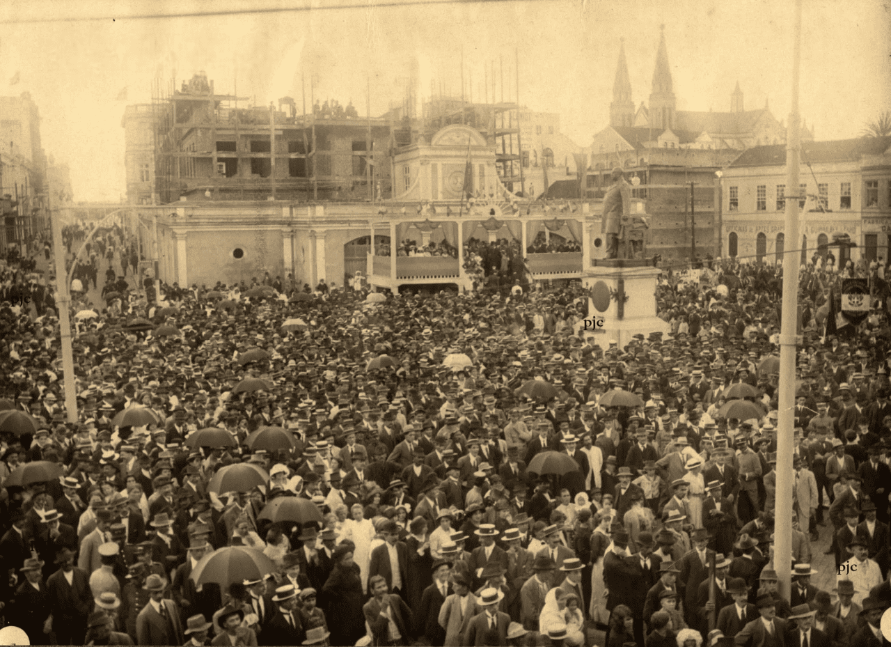 Inauguração da estátua do Barão do Rio Branco na praça Generoso Marques - 1914