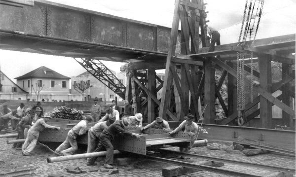 Construção da Ponte Preta - 1944