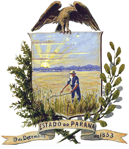 Brasão do Paraná feito por Alfred Andersen - 1910