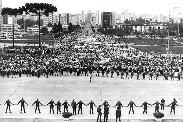 Manifestação dos professores - 30 de agosto de 1988