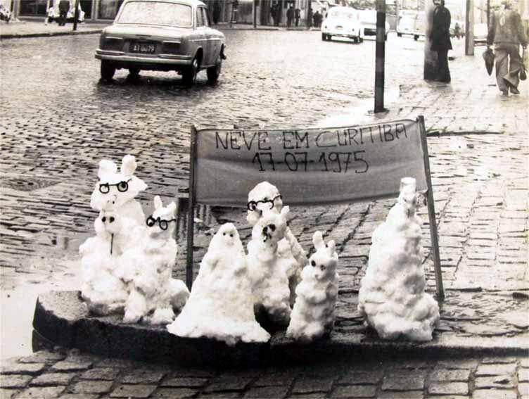 Neve em Curitiba - 1975