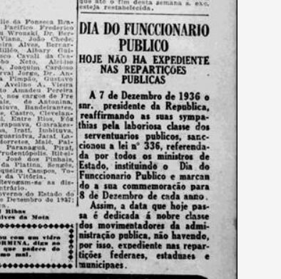 Dia do funcionário público - 1937