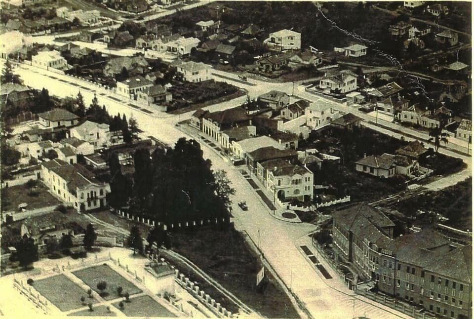 Vista aérea do bairro Mercês - Década de 1950